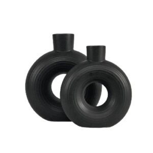 Donut Pampas Vase 2 Pc Set