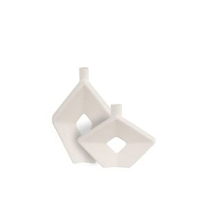 Diamond-Shaped Flower Vase Set – Set of 2