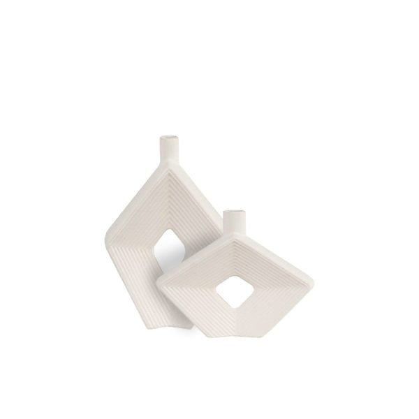 Diamond-Shaped Flower Vase Set – Set of 2