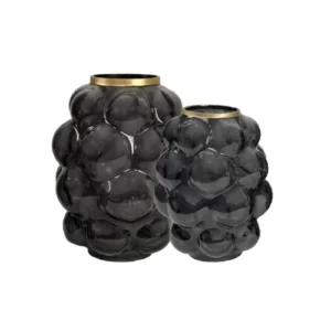 Royal Black Glass Vase