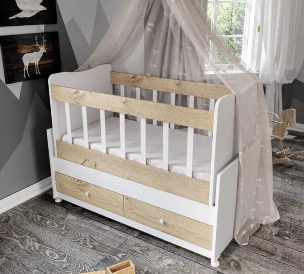 Mini Sansa Rocking Bed Oak - Image 2