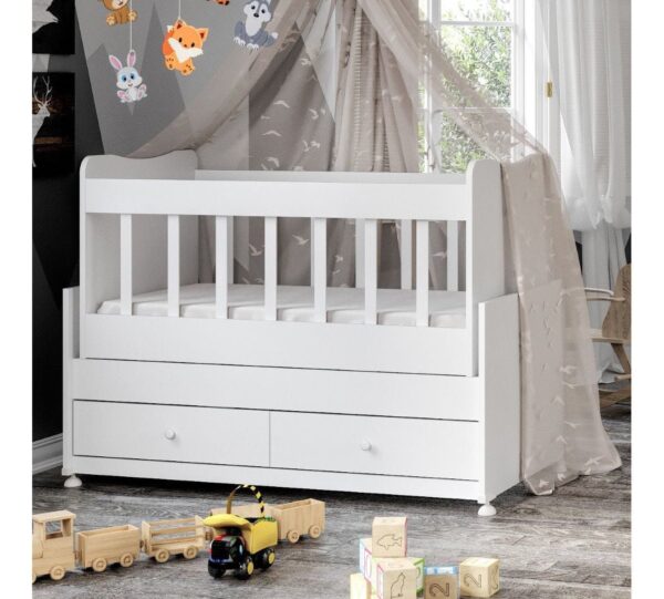 Mini Sansa Rocking Bed White - Image 3
