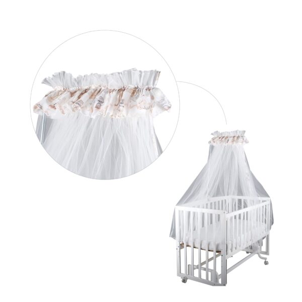 Baby Bed Mosquito Net Cloud L Shaped Ivory