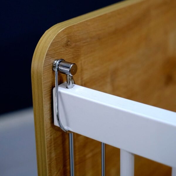 BW1061 Wooden Mother Side Crib with wheels 120 X60 - Image 4