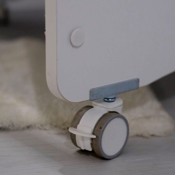 BW1040 Mother Side Crib with wheels white 90 X 50 - Image 6