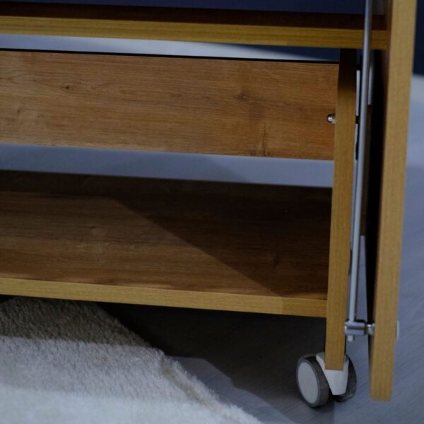 BW1091 Wooden Rocking Mother Side Crib with wheels 120 X60 - Image 10