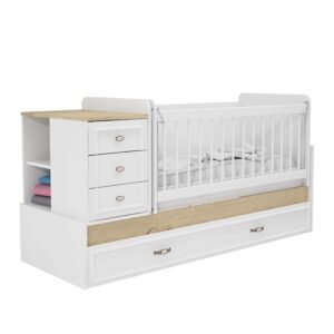 Lisa Extendable Rocking Baby Bed Oak