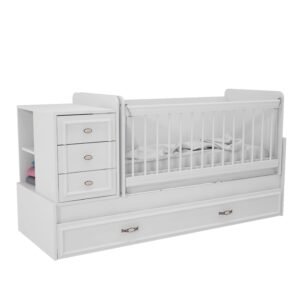 Lisa Extendable Rocking Baby Bed White
