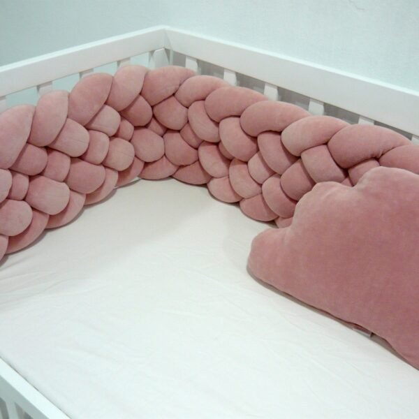 Fluffy Braided Bumper Bedding Set Rouge - Image 2