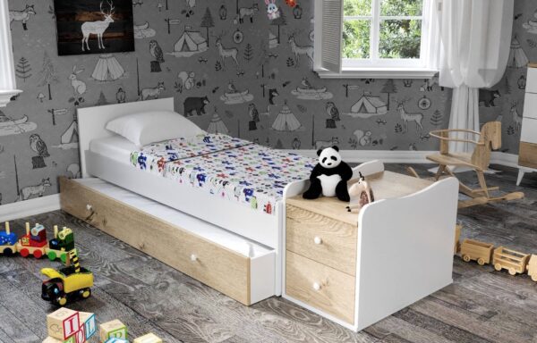 Sansa Extendable Rocking Bed Oak - Image 4