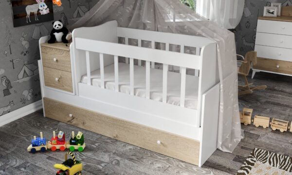 Sansa Extendable Rocking Bed Oak - Image 3