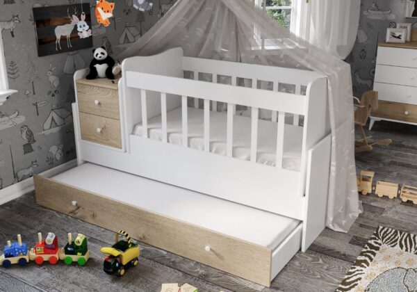 Sansa Extendable Rocking Bed Oak - Image 2