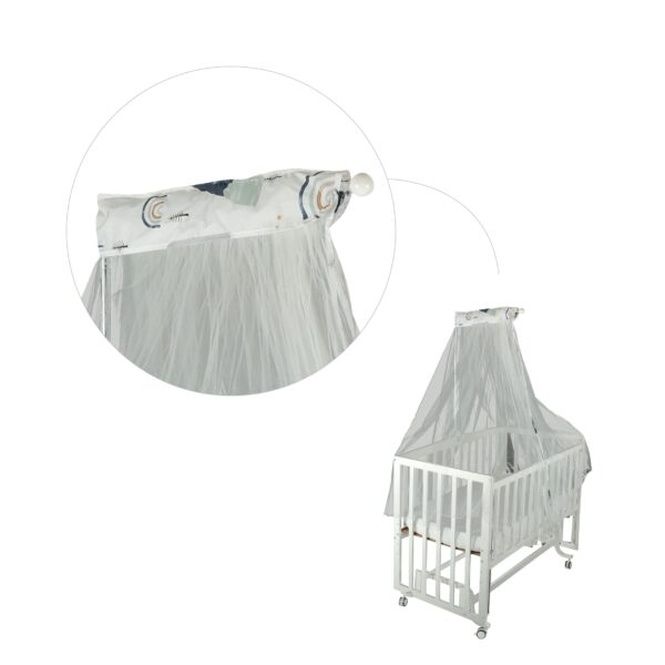 Baby Bed mosquito Net Star L Shaped DeepTeal