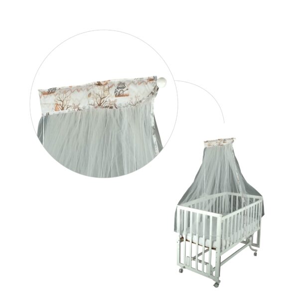 Baby Bed mosquito Net Star L Shaped Ivory
