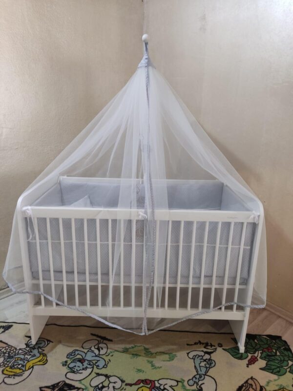 Baby Crib Mosquito Net Grey - Image 3