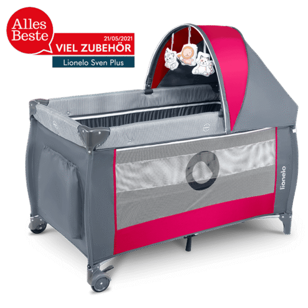 Lionelo Sven Plus Pink Rose - cot 2 in 1 - Image 3