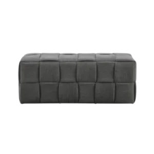 Luxury Woven Leather Bench