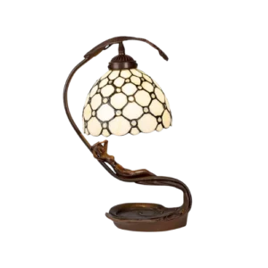 Tiffany Style Stained Glass Accent Lamp with Wax Warmer